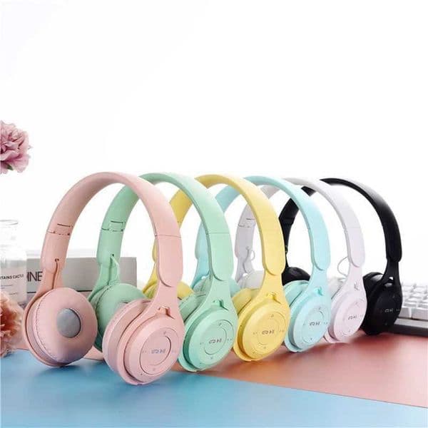 Bluetooth Y08 Wireless Headphone Macaron Headphones Stereo Headband Gaming Headset with Mic Gamer Girl Gift for Mobile Tablet L260602