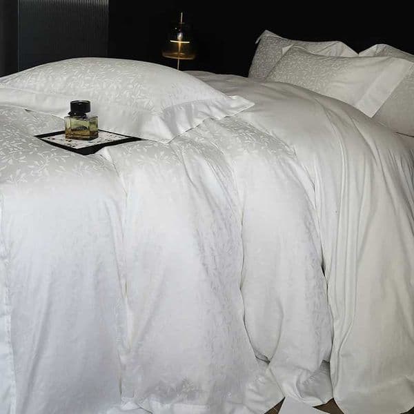 1000TC Egyptian Cotton Satin Jacquard Bedding Set Luxury Silky Soft Duvet Cover Flat/Fitted Bed Sheet lowcases 4PcsJ260602