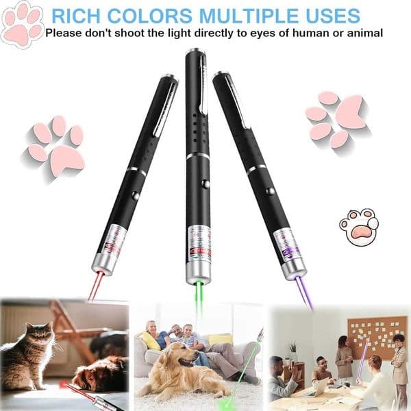 2-in-1 Mini Laser Pointer LED Pet Training Flashlight Scratching Toys for Pets and Cats Indicator Tools Christmas Gifts C260602