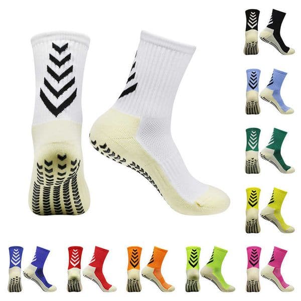 New 1 Pair Men Women Soft Breathable Anti-slip Football Socks Running Soccer Basketball Badmintion Cycling Sports Grip Socks H260602