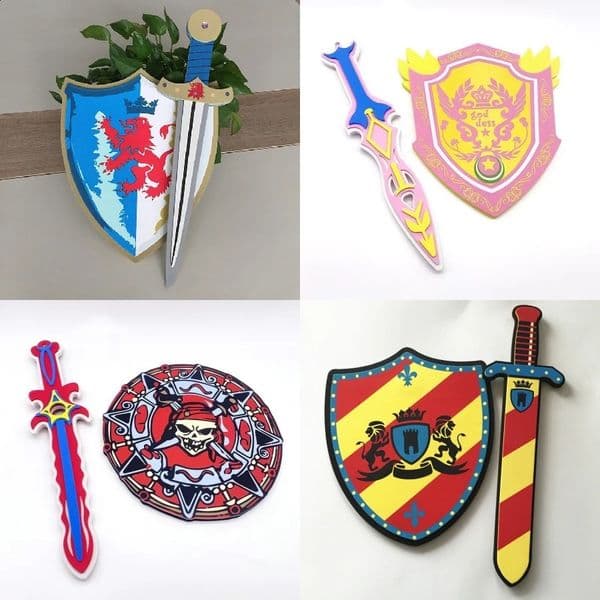 Eva Pirate Sword Toy Shield Set Boys Outdoor Cosplay Anime Movie Show Foam Soft Arma Toy Anime Game Simulation Festival Gift 260601