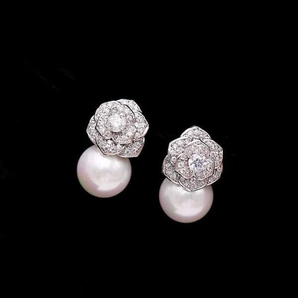 inlay Jewelry Classic and with four-leaf shiny zircon clover elegant Designer design fashionable Z260602