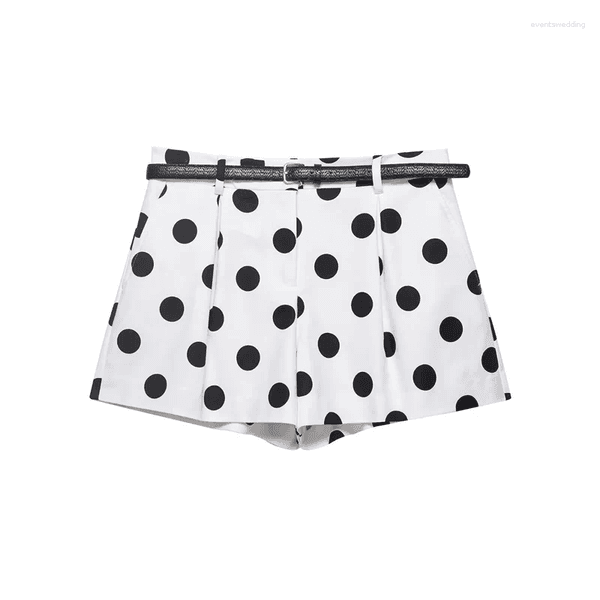 Women's Shorts Pleated Casual With Belt Fashionable And Versatile Elegant Temperament