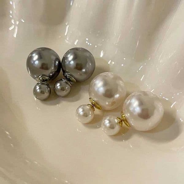 popular Doublesided pearl temperament stud earrings pendant for womens earrings new 2024 niche design highend unique earringsXJ250915 Z260602