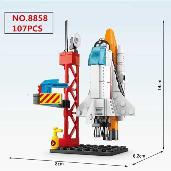 Manned Creative Aviation Rocket Building Blocks Space Astronaut Figure DIY Aerospace Bricks Model Toys for Kids Christmas GiftJ260602