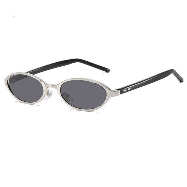 Brown Polarized Lenses, Oval Narrow Frame, UV Protection, Acetate Sunglasses For Men