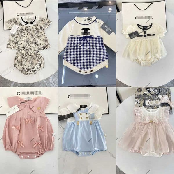 Tops Baby Romper Designer Clothes Kids Luxury Designer Newborn Baby Girl Boy Rompers Clothes Infant Girls Onesie Bodysuit Jumpsuits Y260602