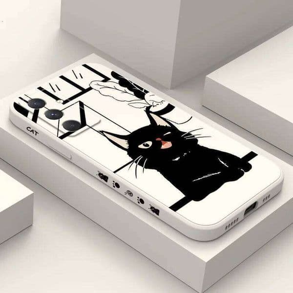 Naughty Cat Phone Case For Samsung Galaxy A56 A36 A26 A16 A06 A55 A35 A25 A15 A05 A05S A54 A34 A24 A14 A04 A04S A04E 4G 5G Cover