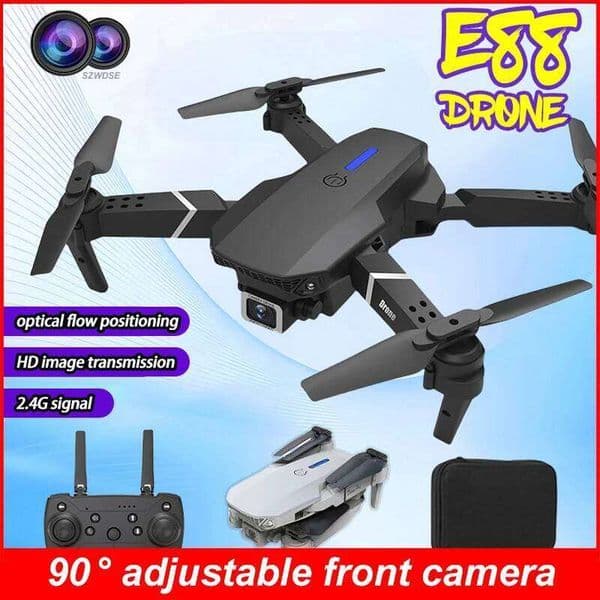 2026 NEW Drone 4K HD Dual Camera FPV 13-Minutes Flying Long Range Rc Quadcopter Foldable Mini Dron E88 Pro Boy Toy