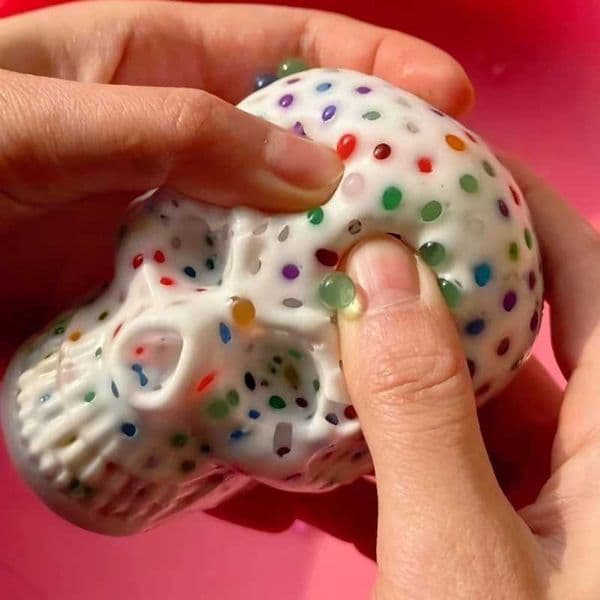 Squishy Skull Pimple Popping Squeeze Toys Creative Venting Tool Sensory Design Soft Fidget Toy Adults Relieve Anxiety Gifts T260602