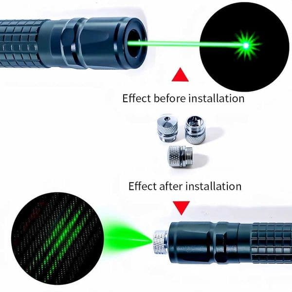 Green Laser Pointer 5 pcs Cap Teaching Tool Pet Automatic Cat Toys Laser Focus Adjustable Lazer Pen Combination C2606021