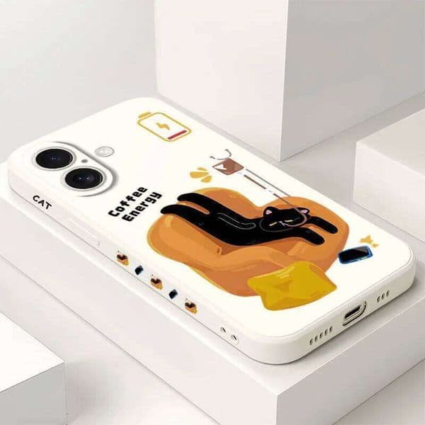 Lazy Cat Phone Case For iPhone 16 16e 15 14 13 12 11 X XR XS Plus Pro Max Mini Silicone Cover