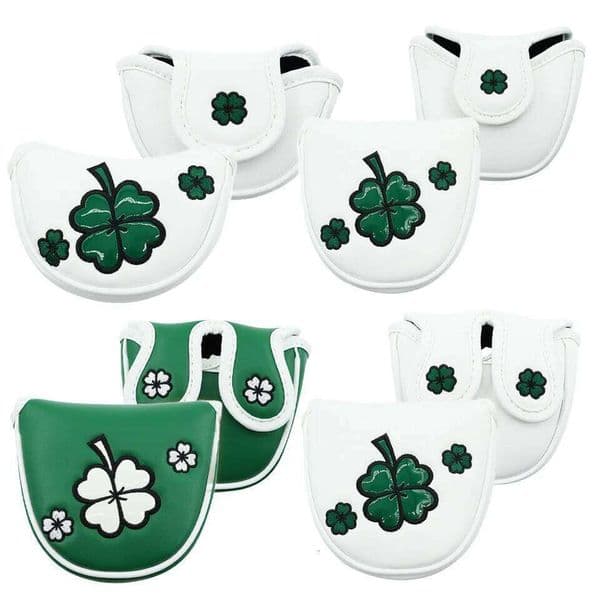 1pc Cover, 'Clover' pattern Covers, Protective Golf Club Covers and Mallet Putter Head Cover 26L0602