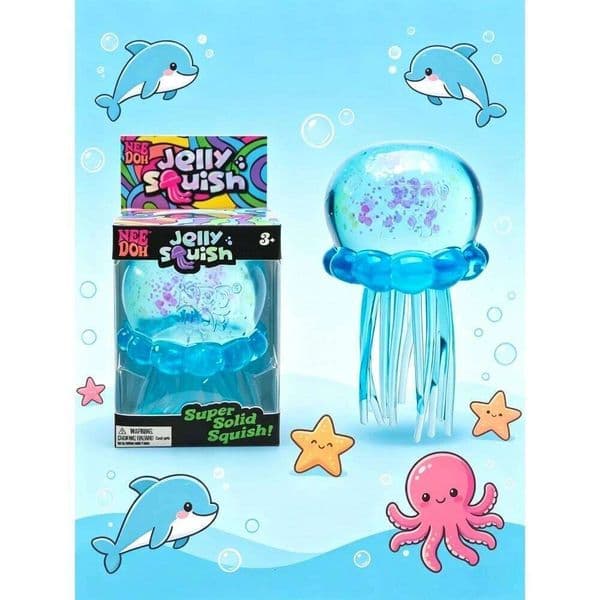 Trending Jellyfish Cube Squish Soft Jelly Squeeze Stress Relief Fidget Toy, Sensory NeeDoh for Kids & Adults 26L0602