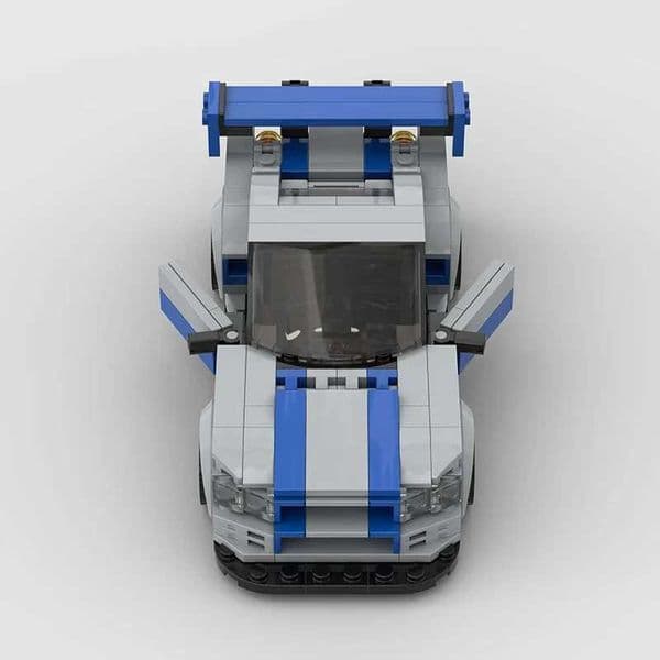 MOC R34 Speed Building Blocks City Sports Racing Vehicle DIY Model City Racer Bricks Toys for Children Boy Gift L260601