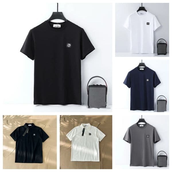 Designer men's T-shirt European American Trends brand High-quality Embroidered cotton Short-sleeved summer casual T-shirt Unisex