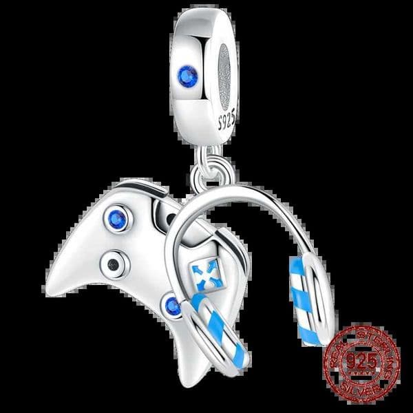 925 Sterling Silver Game Music Headphones Series Charms Fit 4MM hole diameter Beads Bracelet for Women Jewelry gift making C260602
