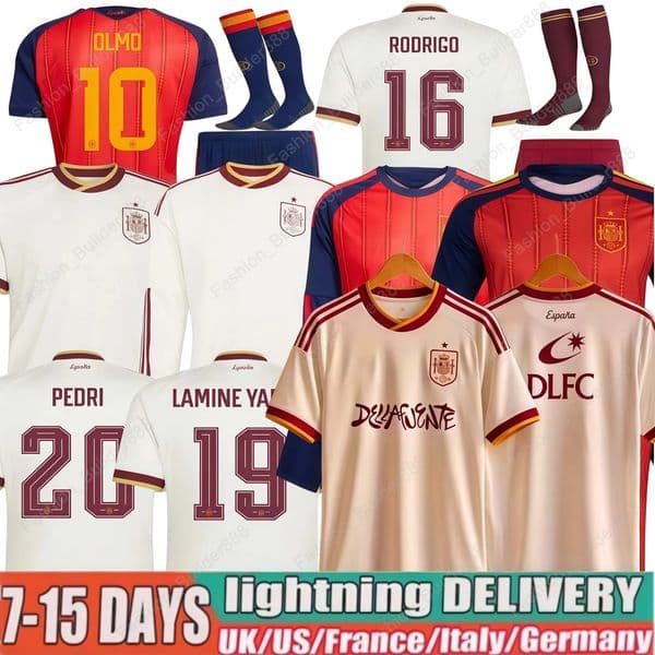 Spain Jersey 2026 World Cup Espana Soccer Jerseys Men CARVAJAL GAVI RODRIGO PEDRI LAMINE YAMAL OLMO MORATA FERRAN Spanish Home Away Football Shirt kids kit 00