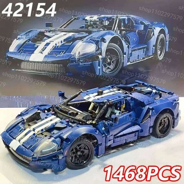 Tcnico 1468 piezas Grupo mecnico 2025 Coche carreras GT azul 42154 Modelos de coches deportivos Kits adultos para 26L0602