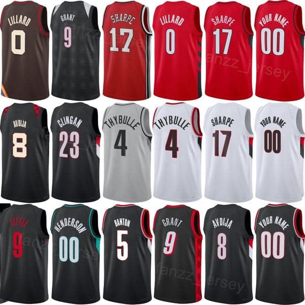 Printed Jrue Holiday Jersey 5 2026 2027 Basketball Scoot Henderson 00 Toumani Camara 33 Deni Avdija 8 Shaedon Sharpe 17 Jerami Grant 9 Blake Wesley 1 Men Youth Women