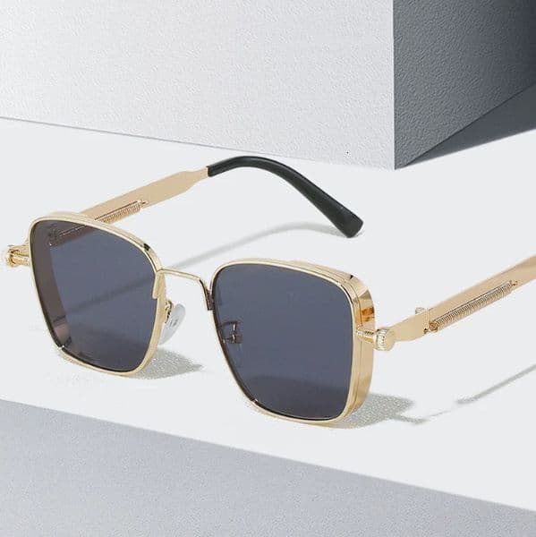 Designer Sunglasses 2025 New European And American Cross-Border Personality Retro Square Frame Steam Metal Sun Protection High-End Sunglasses