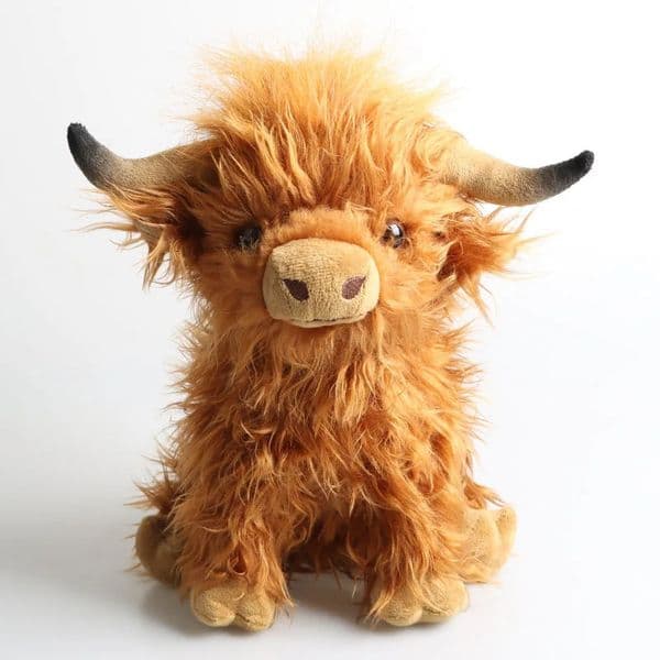 Simulation Highland Cow Animal Plush Doll Soft Stuffed Highland Cow Cattlle Plush Toy Plushie Gift for Kids Boys Girls260601