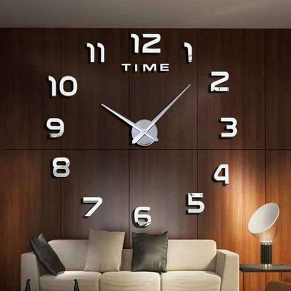 Fashion Modern Design Large Wall Clock 3D DIY Quartz Clocks Watches Acrylic Mirror Stickers Living Room Home Decor Horloge W260602