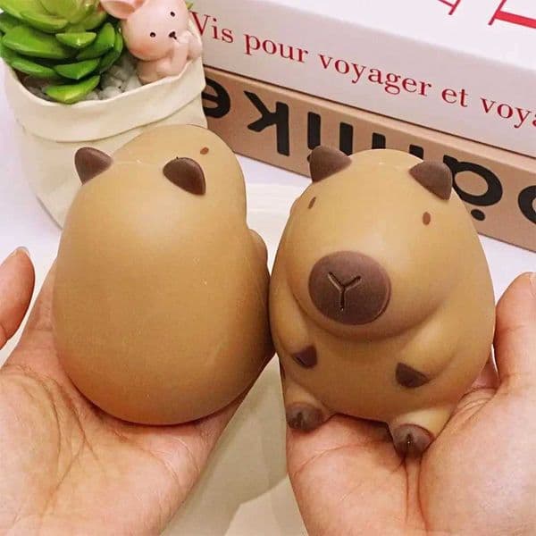 Capybara Slow Rebound Squeeze Toy Kawaii Brown Squeeze Toys Cartoon Capybara Stress Relief Decompression Toys for Kid Best Gift T260602