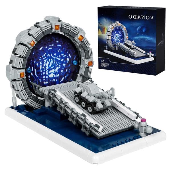 Building stargateal Block KitMovie Space Travel Scenes Weaponized Mobile Chariots Bricks Toys Children Gifts722PCS L260602K7IG
