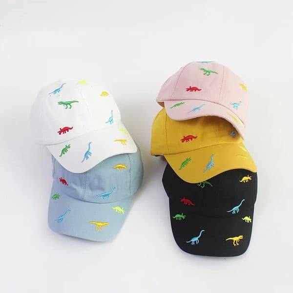 Cartoon Dinosaur Embroidery Baby Cap Summer Kids Baseball Cap Outdoor Adjustable Infant Boy Girls Sun Hats260601