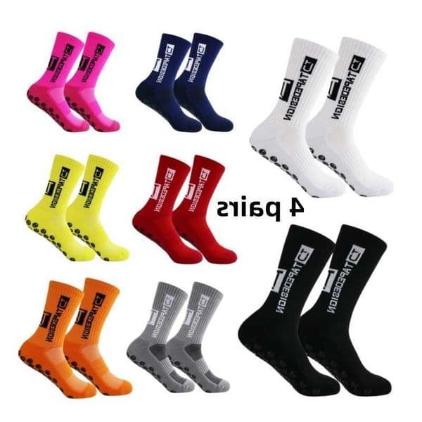 pairs of 4 new anti slip band design football socks with mid calf anti slip football sports bike sports men's socks H260602