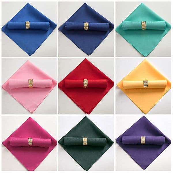Tablecloth Small Napkin Dining Table Mat Hotel Western Restaurant Solid Color Folded Flower Mouth Cup Wiping Cloth