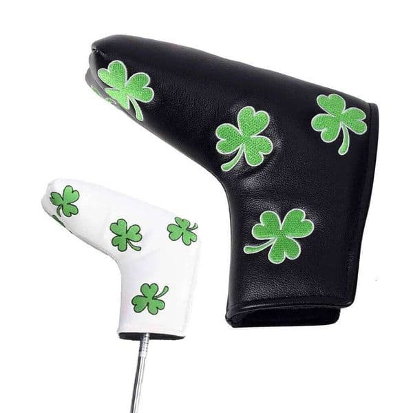 1Pcs Golf Putter Head Covers Blade Club Headcover PU Leather Protector Cover White/Black Colors for Men Women 26L0602