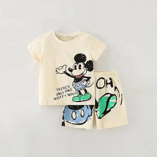 Trendy Casual 2 Piece/Sets For Girls Boys T-shirt Shorts Tracksuits Baby Summer Short Sleeve Outfit Fashion Costume260601