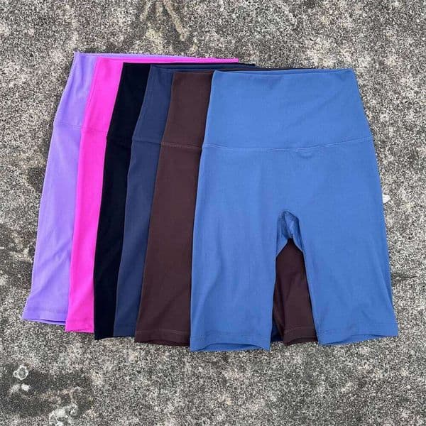 Solid Color Women Cycling Soft Tight Fitness Sports High Waist Yoga Short Leggings Comprehensive Training Jog Squat Proof J260602