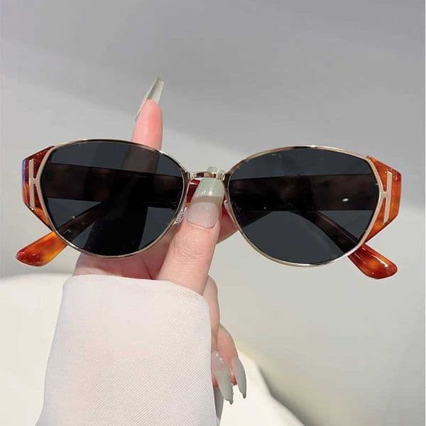LUMIAS Vintage Oval Sunglasses Womne New in Outdoor Decorative Shades Trendy Luxury Brand Design Anti-UV Casual Sun Glasses Z260602