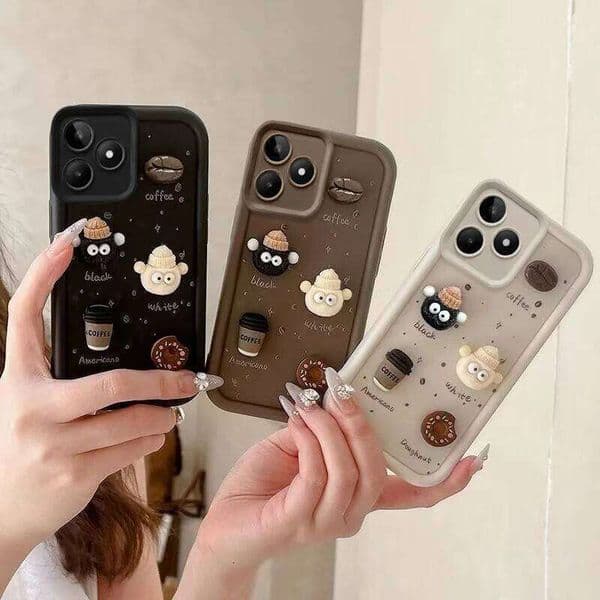 Cute 3D Doll Briquet Case for Realme C55 C63 C35 C51s C65 C61 C53 C51 C67 C15 C11 C17 C30 C21 C12 C25 C20 Note 60 50 Soft Cover