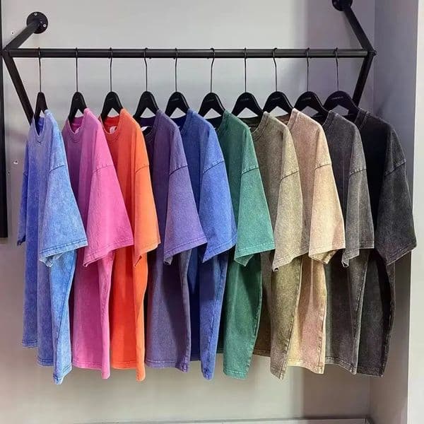 American Style Retro Heavyweight Solid Color Short Sleeved T-shirt Men Women Summer Street Trendy Washed Old Oversized Clothes 260527