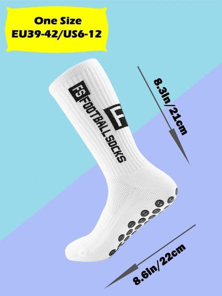 Men's 6 Pairs Soccer Socks Anti Slip Non-Slip Gripper Pads for Football Basketball Sports With Grippers Socks H2606021