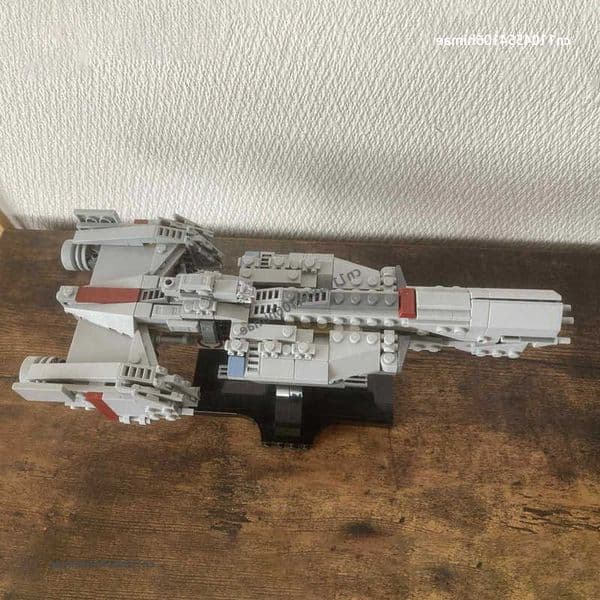 UNSC MOC In Amber Clad Frigate Midi-Scale Scale Star Battle Model Building Toy Blocks Architecture Christmas Gifts Bricks Kids L260602PDH0