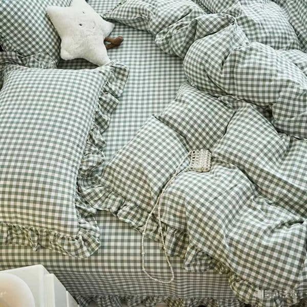 3 Piece color plaid duvet cover Set cfortable Bedding Set Bedspread for All SeasonJ260602