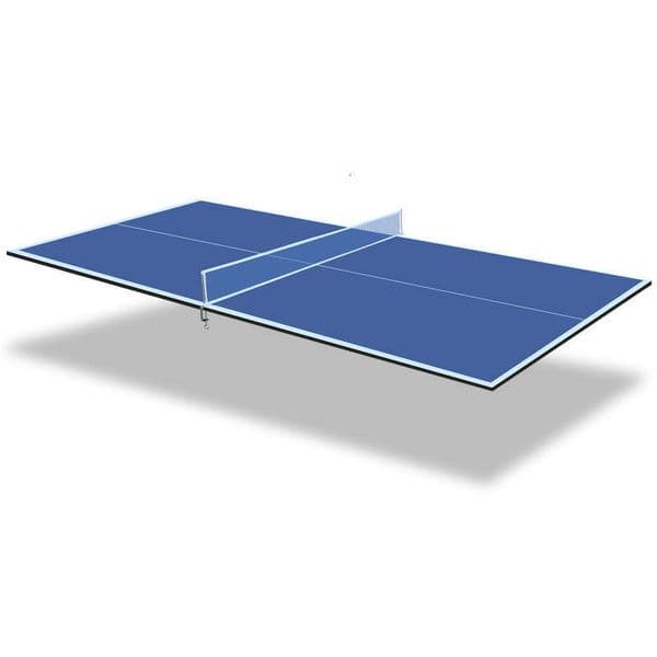 8ft Blue Mid-Size Ping Pong Conversion Foldable & Portable Tennis Table Top for Indoor Games
