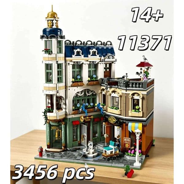 3456pcs Shopping Street Building Blocks Compatible with 11371 Toy Modular European Architecture Model Birthday Gift for Adults 26Y0602