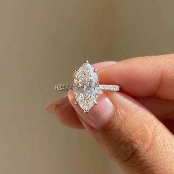 Silver 925 Sterling Fashion Classic Marquise Zircon Ring For Women Engagement Wedding Luxury High Quality Fine Jewelry Hot Sales L260602