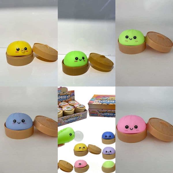 For New Dumpling toy Glitter Dough Dumpling Squishy Squeeze With Box Relief Dumplings Sensory Decompression Toy Stress Anxie Relief Adult Soft Y260601