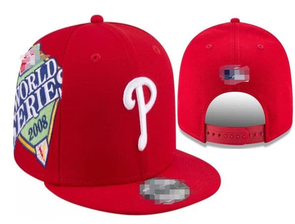 Men's Classic cap Phillies Flat Peak 2025 World series Snapback Strapback Heart Full Size Closed Caps Fashion Hip Hop Women Baseball Sports All Team Fitted Hats a