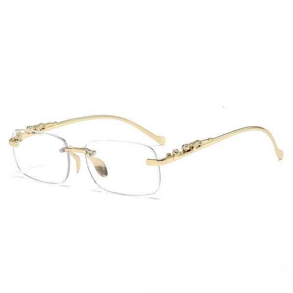 Metal Wholesale Cheetah Designer Sunglasses Decoration Personality Rimless Sunglasses Colorful Glasses For Men And Women Retro Leopard Head