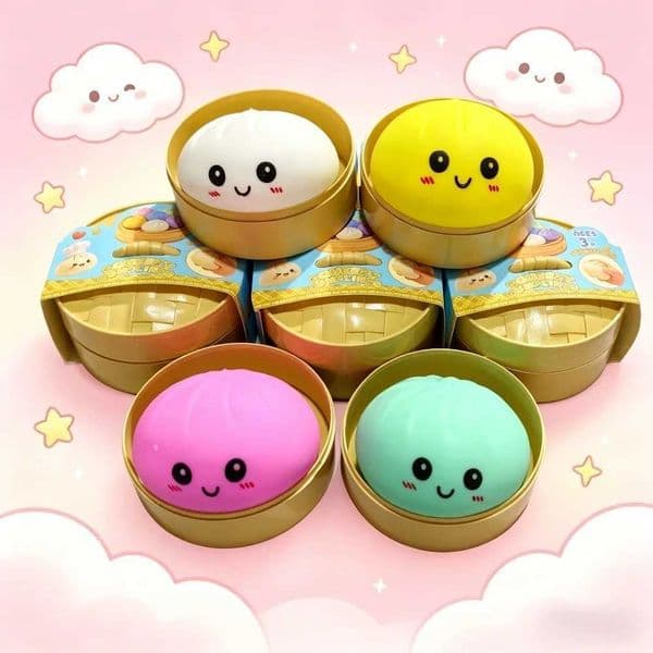 1PC Squishy Dumpling Stress Ball Bun Shape Hand Relaxation Toy Party Favor Gift for Halloween Christmas T260602