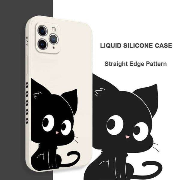 Attractive Cat Phone Case For iPhone 17 Air 16 16e Pro Max Plus Mini Liquid Silicone Soft Cover