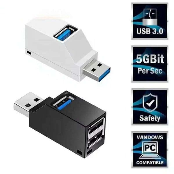 1PCS 3.0 HUB Adapter Splitter Extender Box 3 Port High Speed for PC Computer Laptop U Disk Card Reader Docking USB Converter